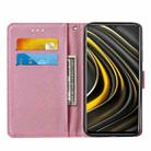 For Xiaomi Poco M3 Cross Texture Painting Pattern Horizontal Flip Leather Case with Holder & Card Slots & Wallet & Lanyard(Purple Butterfly) - 7