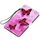 For Xiaomi Poco M3 Cross Texture Painting Pattern Horizontal Flip Leather Case with Holder & Card Slots & Wallet & Lanyard(Pink Butterfly) - 5