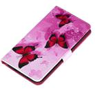 For Xiaomi Poco M3 Cross Texture Painting Pattern Horizontal Flip Leather Case with Holder & Card Slots & Wallet & Lanyard(Pink Butterfly) - 6