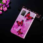 For Xiaomi Poco M3 Cross Texture Painting Pattern Horizontal Flip Leather Case with Holder & Card Slots & Wallet & Lanyard(Pink Butterfly) - 9