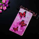 For Xiaomi Poco M3 Cross Texture Painting Pattern Horizontal Flip Leather Case with Holder & Card Slots & Wallet & Lanyard(Pink Butterfly) - 10
