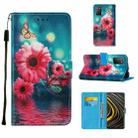 For Xiaomi Poco M3 Cross Texture Painting Pattern Horizontal Flip Leather Case with Holder & Card Slots & Wallet & Lanyard(Chrysanthemum) - 1