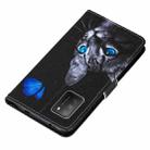 For Xiaomi Poco M3 Cross Texture Painting Pattern Horizontal Flip Leather Case with Holder & Card Slots & Wallet & Lanyard(Blue Butterfly Cat Eyes) - 6