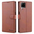 For Samsung Galaxy A12 AZNS Calf Texture Horizontal Flip Leather Case with Holder & Card Slots & Wallet & Photo Frame(Brown) - 1