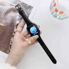 Small Pretty Waist Double-sided Leather Watch Band For Apple Watch Series 9&8&7 41mm / SE 3&SE 2&6&SE&5&4 40mm / 3&2&1 38mm(Black) - 1