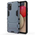 For Samsung Galaxy A02s(EU Edition) PC + TPU Shockproof Protective Case with Holder(Navy Blue) - 1