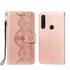 For Motorola Moto G Power Flower Vine Embossing Pattern Horizontal Flip Leather Case with Card Slot & Holder & Wallet & Lanyard(Rose Gold) - 1