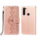 For Motorola Moto G Stylus Flower Vine Embossing Pattern Horizontal Flip Leather Case with Card Slot & Holder & Wallet & Lanyard(Rose Gold) - 1