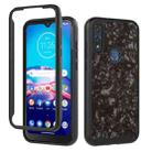 For Motorola Moto E (2020) 3 in 1 Card PC + TPU Shockproof Protective Case(Black Shell Pattern) - 1