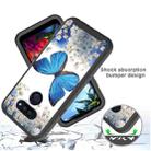 For LG K40S 3 in 1 Card PC + TPU Shockproof Protective Case(Blue Butterfly) - 3