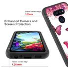 For LG K40S 3 in 1 Card PC + TPU Shockproof Protective Case(Rose Red Butterfly) - 4