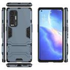 For OPPO Reno5 Pro Plus PC + TPU Shockproof Protective Case with Holder(Navy Blue) - 6