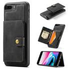 JEEHOOD Retro Magnetic Detachable Protective Case with Wallet & Card Slot & Holder For iPhone 8 Plus & 7 Plus(Black) - 1