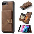 JEEHOOD Retro Magnetic Detachable Protective Case with Wallet & Card Slot & Holder For iPhone 8 Plus & 7 Plus(Brown) - 1