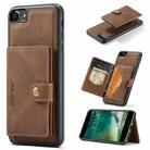 For iPhone SE 2022 / SE 2020 / 8 / 7 JEEHOOD Retro Magnetic Detachable Protective Case with Wallet & Card Slot & Holder(Brown) - 1