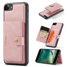 For iPhone SE 2022 / SE 2020 / 8 / 7 JEEHOOD Retro Magnetic Detachable Protective Case with Wallet & Card Slot & Holder(Pink) - 1
