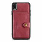 For iPhone XR JEEHOOD Retro Magnetic Detachable Protective Case with Wallet & Card Slot & Holder(Red) - 2