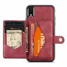 For iPhone XR JEEHOOD Retro Magnetic Detachable Protective Case with Wallet & Card Slot & Holder(Red) - 3
