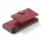 For iPhone XR JEEHOOD Retro Magnetic Detachable Protective Case with Wallet & Card Slot & Holder(Red) - 5