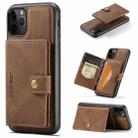 For iPhone 11 Pro JEEHOOD Retro Magnetic Detachable Protective Case with Wallet & Card Slot & Holder (Brown) - 1