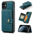 For iPhone 11 JEEHOOD Retro Magnetic Detachable Protective Case with Wallet & Card Slot & Holder (Blue) - 1