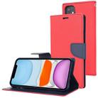 For iPhone 11 MERCURY GOOSPERY FANCY DIARY Horizontal Flip Leather Case with Holder & Card Slots & Wallet(Red) - 1