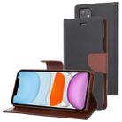 For iPhone 11 MERCURY GOOSPERY FANCY DIARY Horizontal Flip Leather Case with Holder & Card Slots & Wallet(Black Brown) - 1