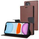For iPhone 11 MERCURY GOOSPERY FANCY DIARY Horizontal Flip Leather Case with Holder & Card Slots & Wallet(Brown) - 1