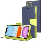 For iPhone 11 MERCURY GOOSPERY FANCY DIARY Horizontal Flip Leather Case with Holder & Card Slots & Wallet(Navy) - 1