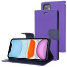 For iPhone 11 MERCURY GOOSPERY FANCY DIARY Horizontal Flip Leather Case with Holder & Card Slots & Wallet(Purple) - 1