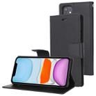 For iPhone 11 MERCURY GOOSPERY FANCY DIARY Horizontal Flip Leather Case with Holder & Card Slots & Wallet(Black) - 1