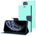 For iPhone 11 Pro MERCURY GOOSPERY FANCY DIARY Horizontal Flip Leather Case with Holder & Card Slots & Wallet(Mint Green) - 1