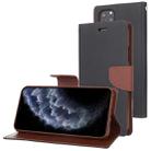 For iPhone 11 Pro Max MERCURY GOOSPERY FANCY DIARY Horizontal Flip Leather Case with Holder & Card Slots & Wallet(Black Brown) - 1