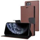 For iPhone 11 Pro Max MERCURY GOOSPERY FANCY DIARY Horizontal Flip Leather Case with Holder & Card Slots & Wallet(Brown) - 1