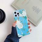 Double-sided Film Laser Flower Pattern Protective Case For iPhone 12 Pro Max(White) - 1