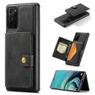 For Samsung Galaxy Note20 JEEHOOD Retro Magnetic Detachable Protective Case with Wallet & Card Slot & Holder(Black) - 1