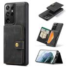 For Samsung Galaxy S21 Ultra 5G JEEHOOD Retro Magnetic Detachable Protective Case with Wallet & Card Slot & Holder(Black) - 1