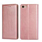 For iPhone 6 / 6s PU + TPU Gloss Oil Solid Color Magnetic Horizontal Flip Leather Case with Holder & Card Slot & Wallet(Gold) - 1