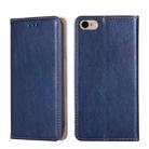 For iPhone 6 Plus PU + TPU Gloss Oil Solid Color Magnetic Horizontal Flip Leather Case with Holder & Card Slot & Wallet(Blue) - 1