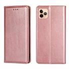 For iPhone 11 Pro Max PU + TPU Gloss Oil Solid Color Magnetic Horizontal Flip Leather Case with Holder & Card Slot & Wallet(Gold) - 1