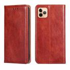 For iPhone 11 Pro Max PU + TPU Gloss Oil Solid Color Magnetic Horizontal Flip Leather Case with Holder & Card Slot & Wallet(Brown) - 1