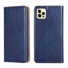 For iPhone 12 Pro Max PU + TPU Gloss Oil Solid Color Magnetic Horizontal Flip Leather Case with Holder & Card Slot & Wallet(Blue) - 1