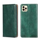 For iPhone 12 Pro Max PU + TPU Gloss Oil Solid Color Magnetic Horizontal Flip Leather Case with Holder & Card Slot & Wallet(Green) - 1