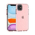 For iPhone 11 Shockproof Diamond Texture TPU Protective Case(Pink) - 1