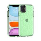 For iPhone 11 Shockproof Diamond Texture TPU Protective Case(Green) - 1