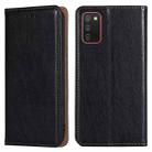 For Samsung Galaxy A02s (European Version) PU + TPU Gloss Oil Solid Color Magnetic Horizontal Flip Leather Case with Holder & Card Slot & Wallet(Black) - 1