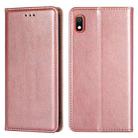 For Samsung Galaxy A10 PU + TPU Gloss Oil Solid Color Magnetic Horizontal Flip Leather Case with Holder & Card Slot & Wallet(Rose Gold) - 1