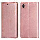For Samsung Galaxy A10e PU + TPU Gloss Oil Solid Color Magnetic Horizontal Flip Leather Case with Holder & Card Slot & Wallet(Rose Gold) - 1