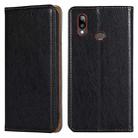 For Samsung Galaxy A10s PU + TPU Gloss Oil Solid Color Magnetic Horizontal Flip Leather Case with Holder & Card Slot & Wallet(Black) - 1