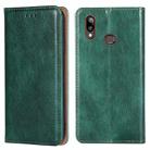 For Samsung Galaxy A10s PU + TPU Gloss Oil Solid Color Magnetic Horizontal Flip Leather Case with Holder & Card Slot & Wallet(Green) - 1